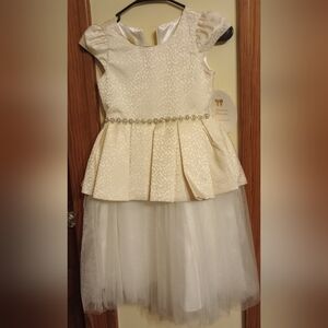 American Princess Ivory and White Formal Dress